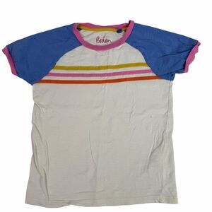 Mini Boden Girls 7/8 Raglan Short Sleeve T-Shirt